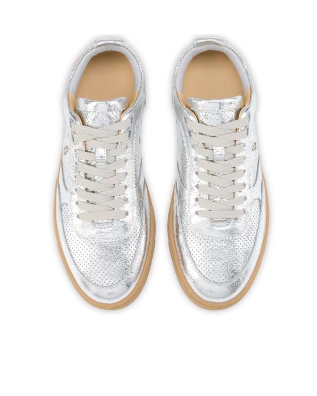Christian Louboutin White Perforated Leather Trainers