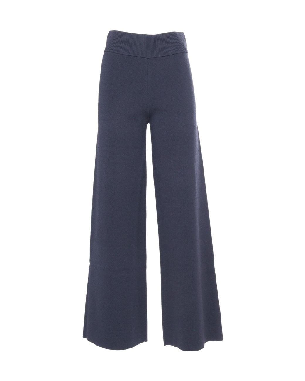 P.A.R.O.S.H. Blue P.A.R.O..H. Roma Wide Leg Knitted Trousers