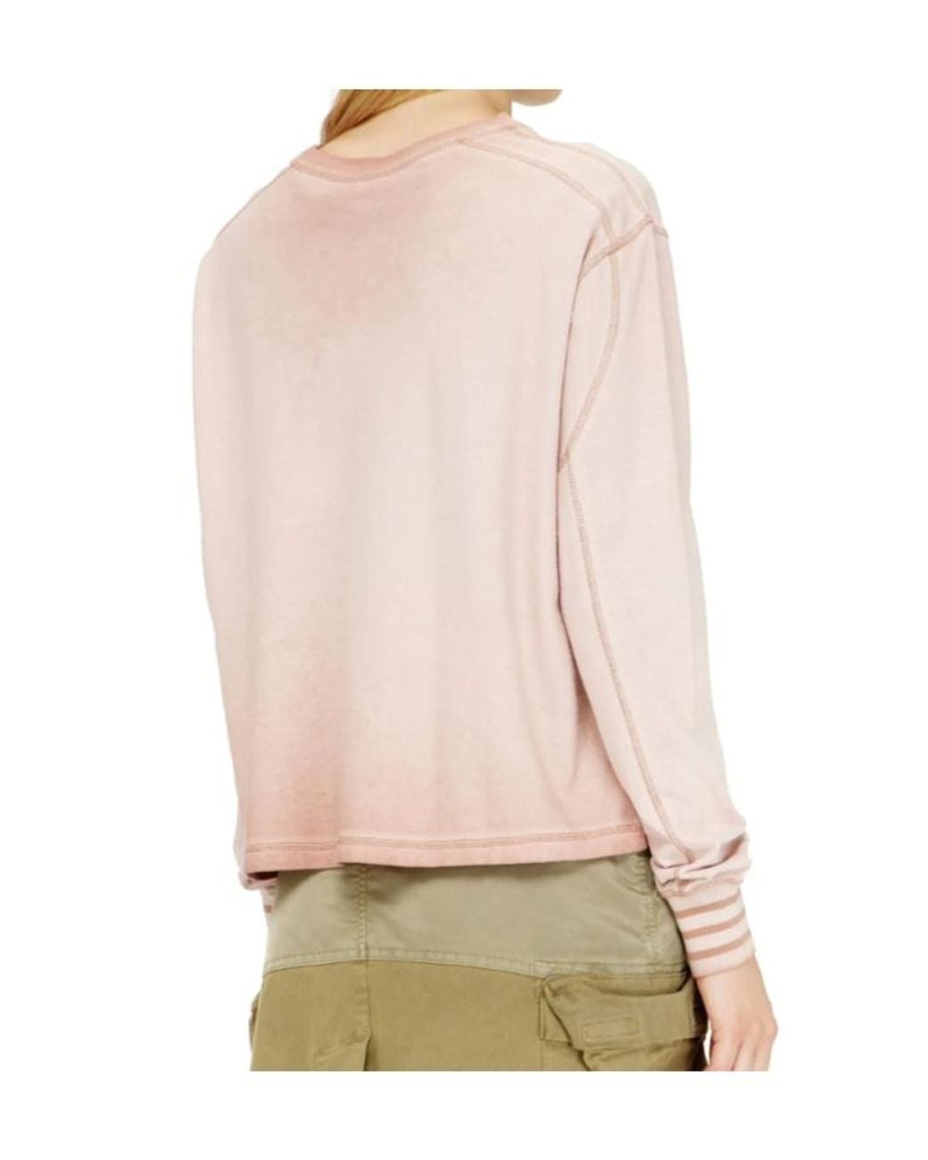 DIESEL Natural T-Shirt With Patches And Microwaffle Inserts