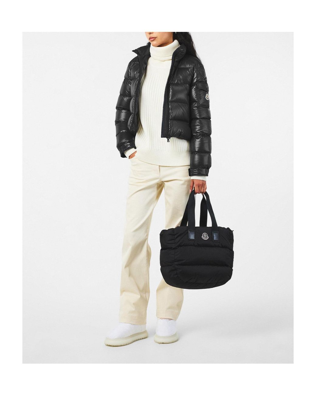 Moncler Black Stand Collar Down Jacket