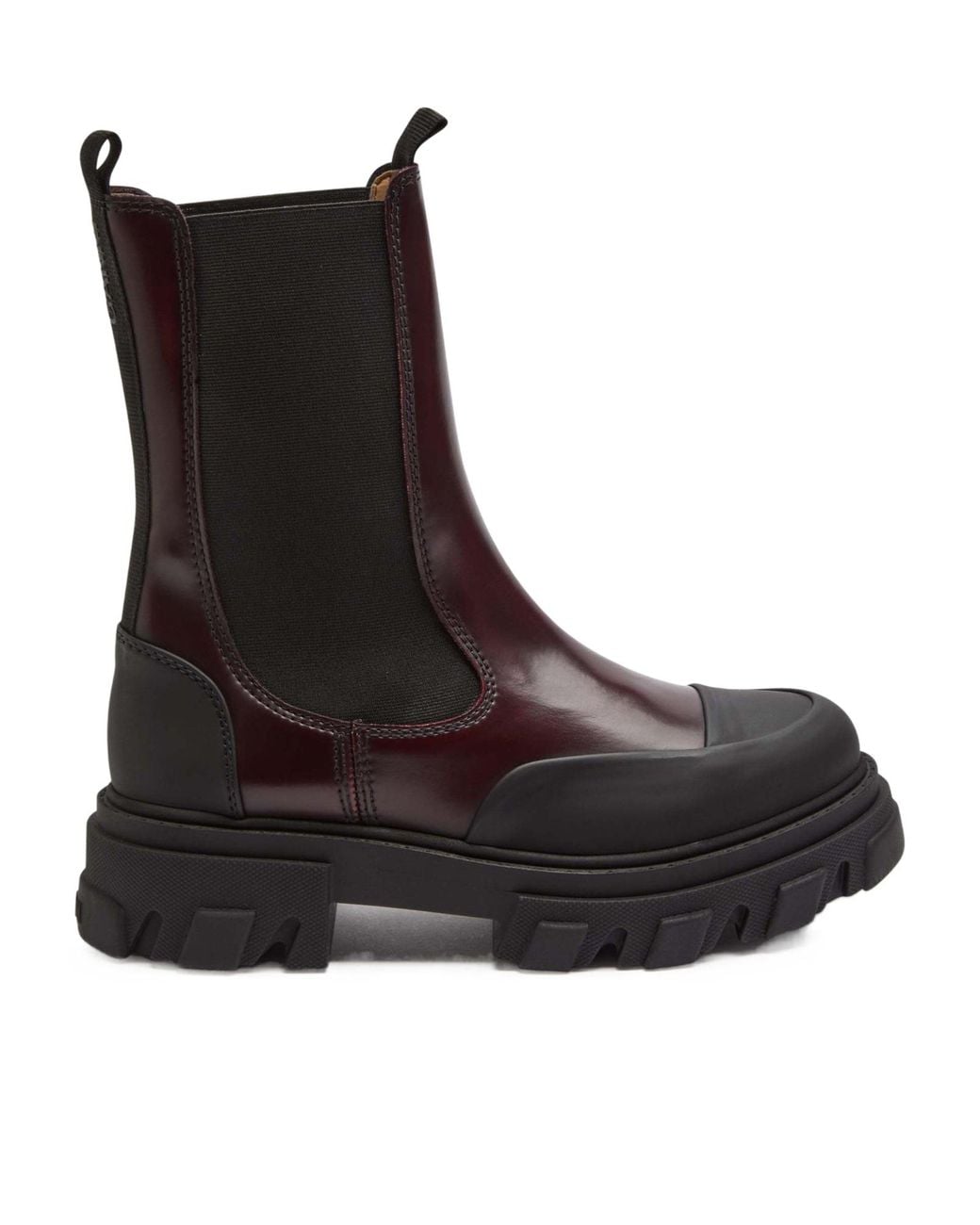 Ganni Thick-Soled Chelsea Boots in Black | Lyst
