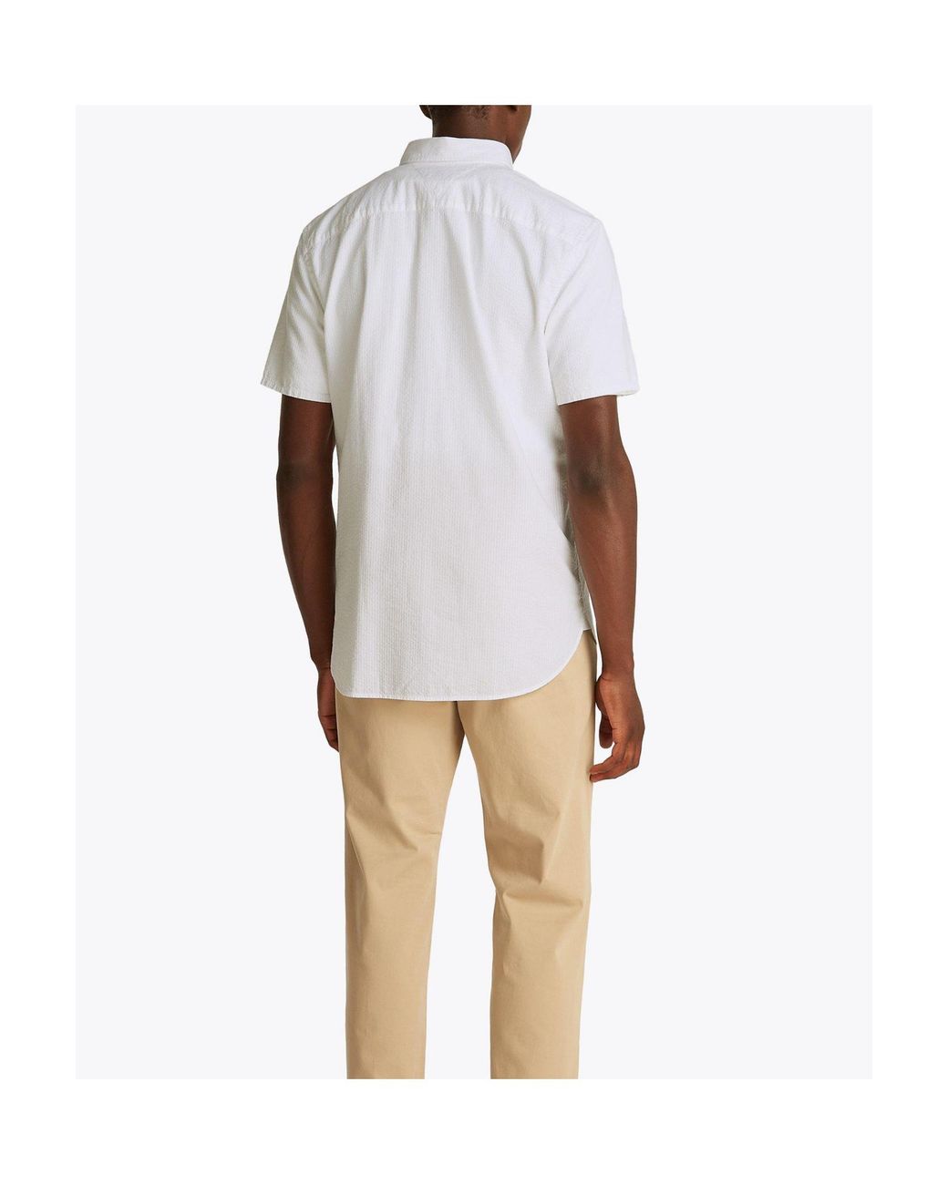 Tommy Hilfiger White Sleeved Buttondown Shirt for men