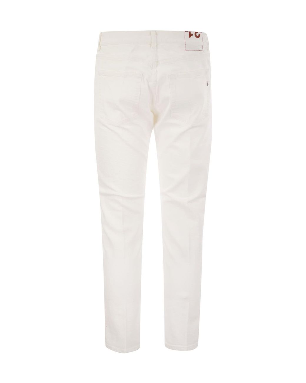 Dondup White Dian Carrot Fit Jeans for men