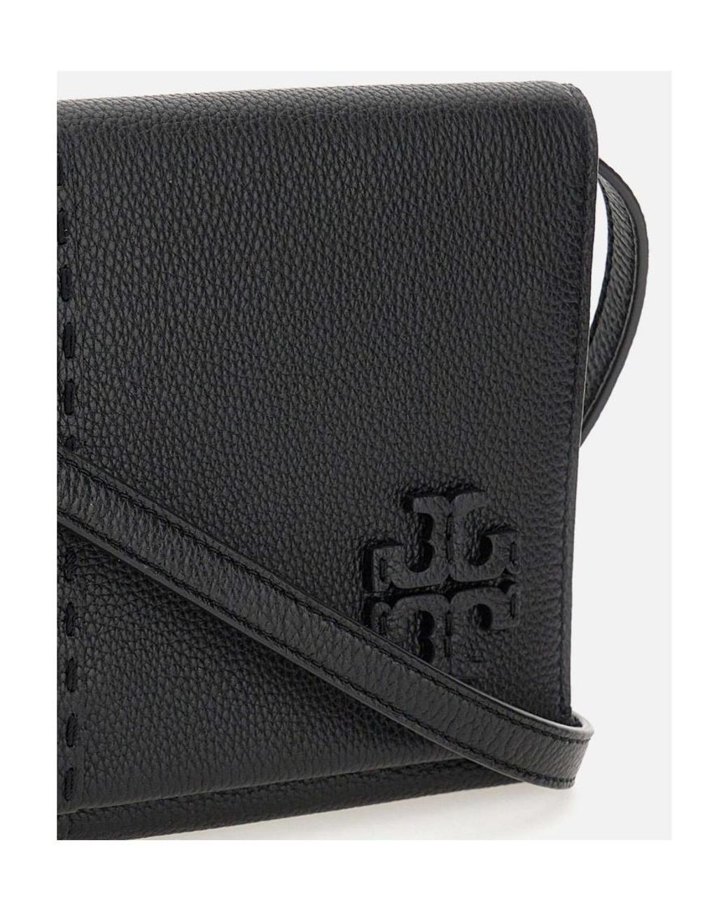 Tory Burch Black Logo Plaque Shoulder Bag