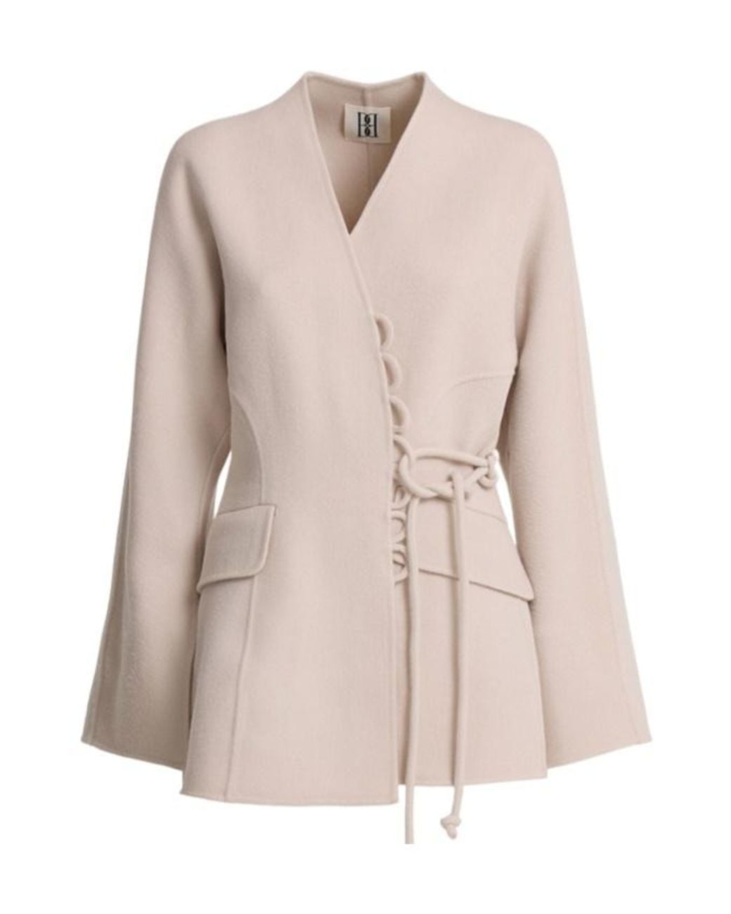 By Malene Birger Natural Lalou Wool Wrap Jacket