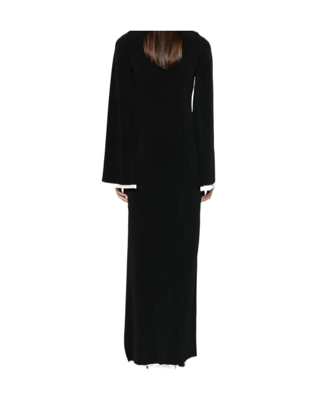 DARKPARK Black Jenna Bell-Sleeve Maxi Dress