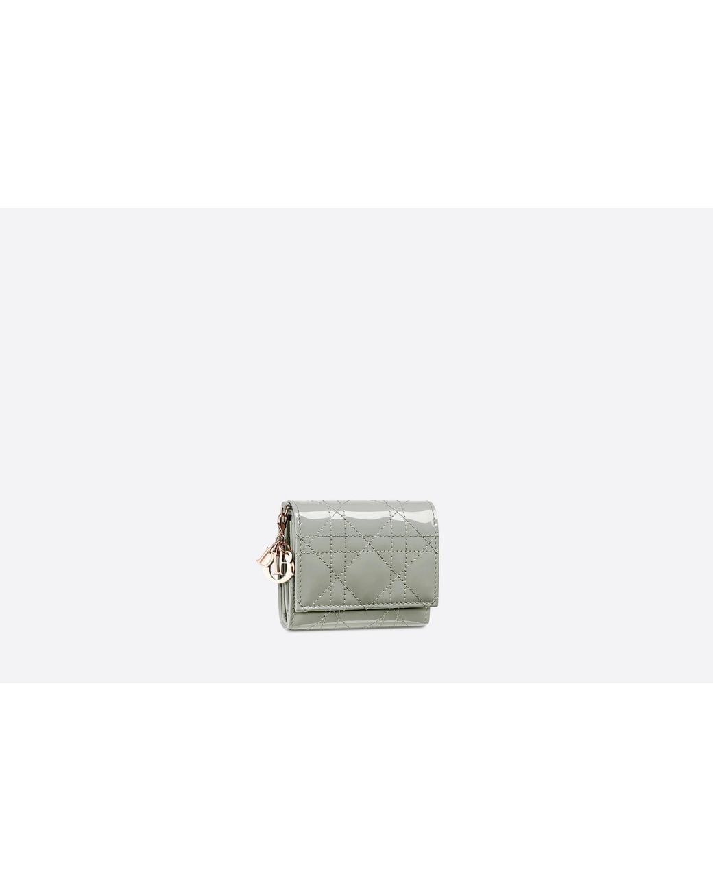 Dior White Logo Calfskin Wallet