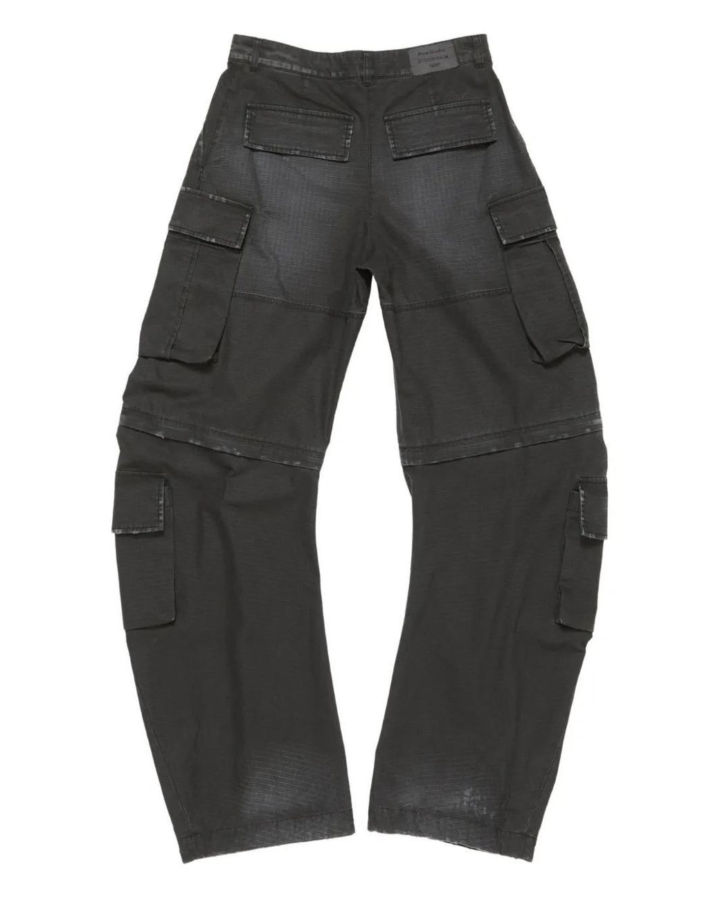 Acne Gray Cargo Palazzo Trousers