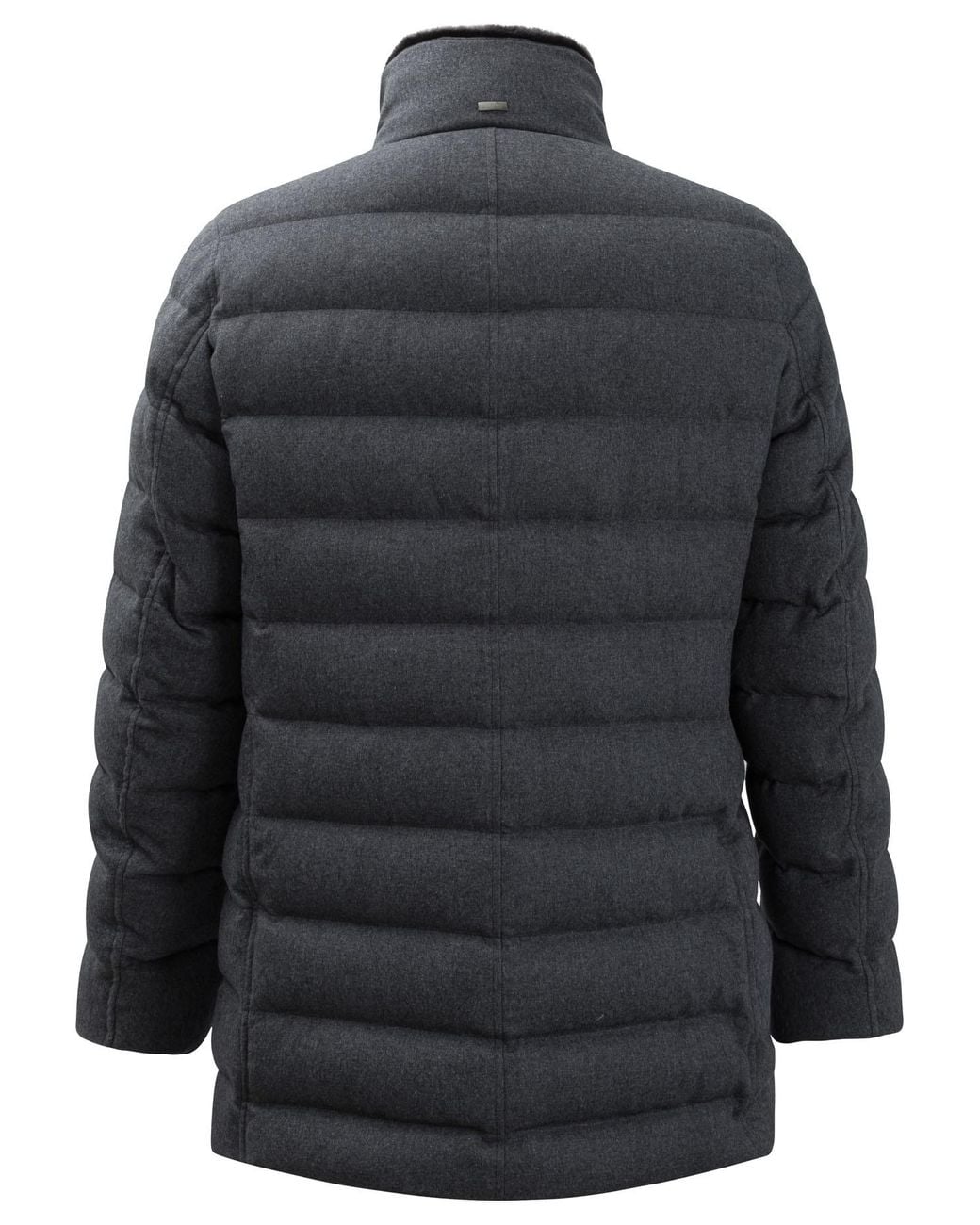Herno Gray Silk And Cashmere Down Jacket for men
