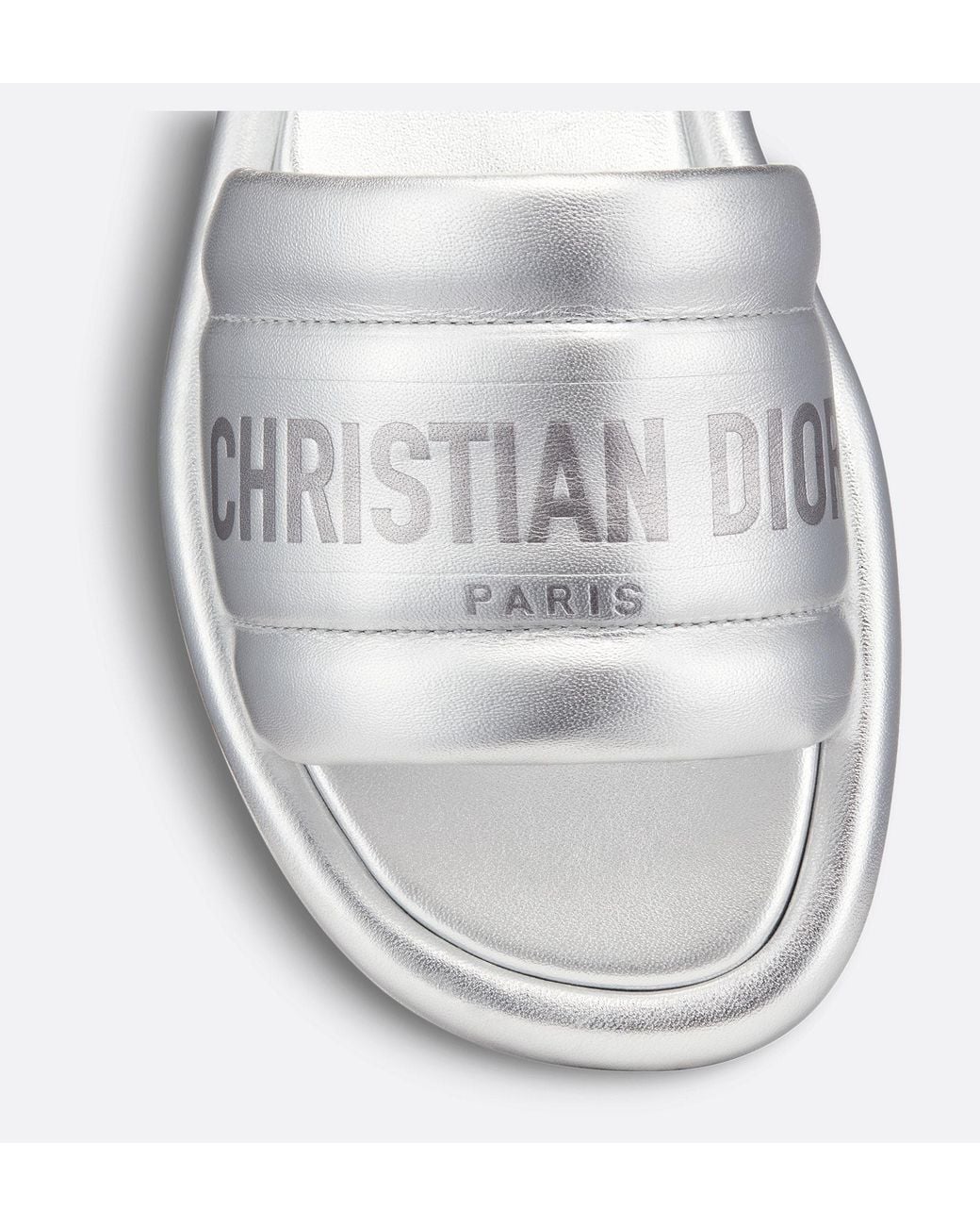 Dior White Every-D Flat Sandals