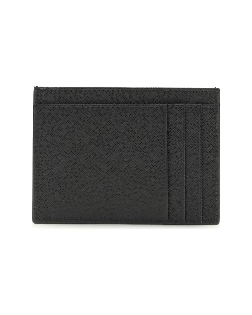 Prada Black Triangle-Logo Cardholder for men