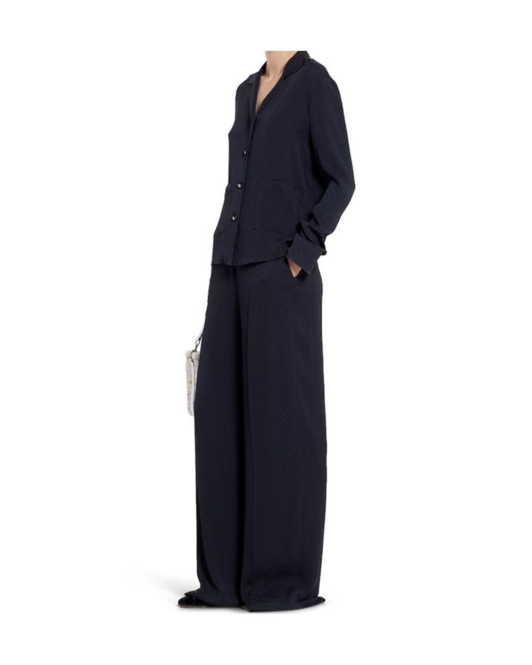 Gucci Blue Jacquard Trousers