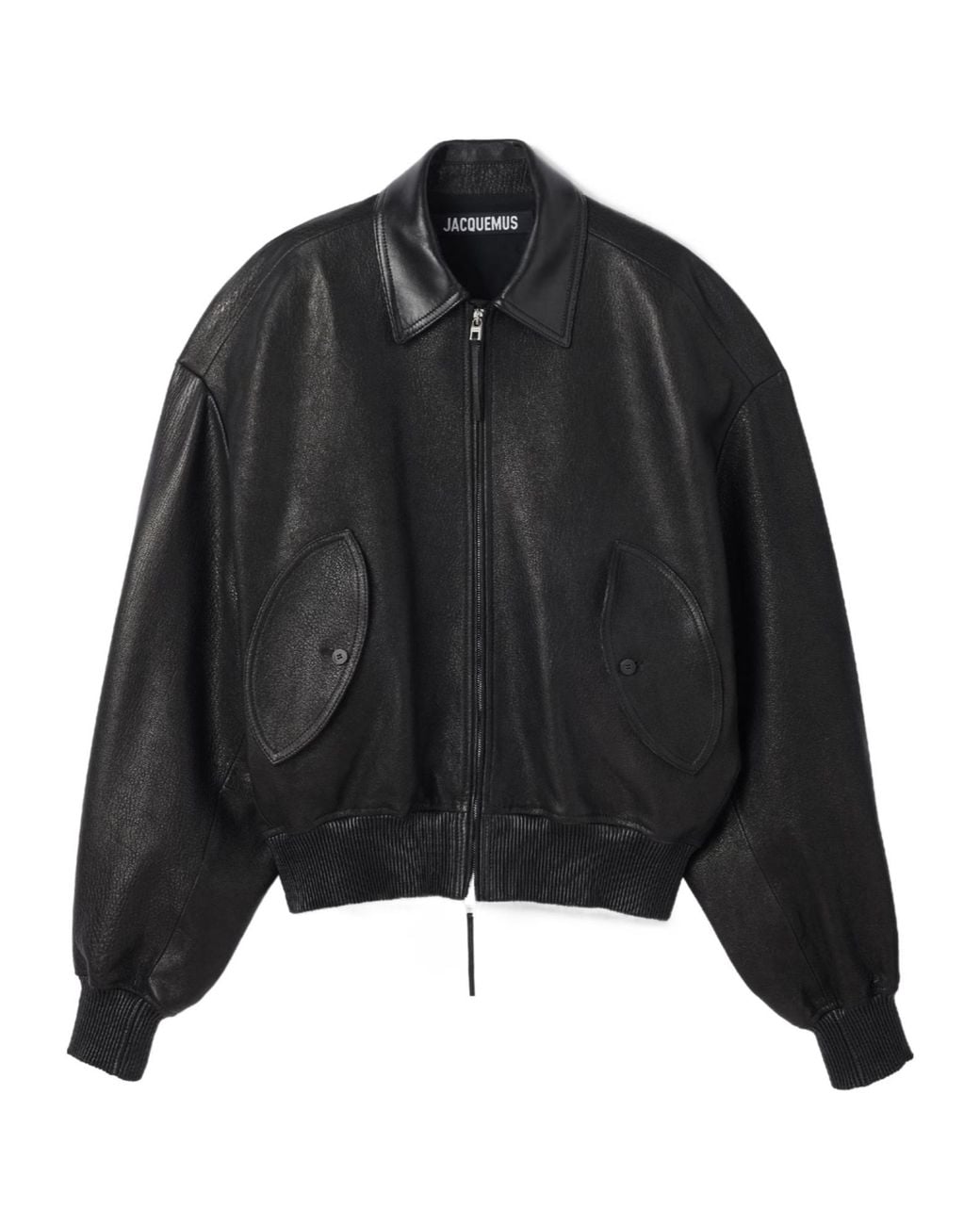 Jacquemus Black Collared Zip-Up Jacket for men