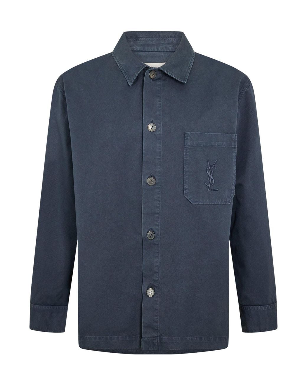 Saint Laurent Blue Workwear Shirt Jacket for men