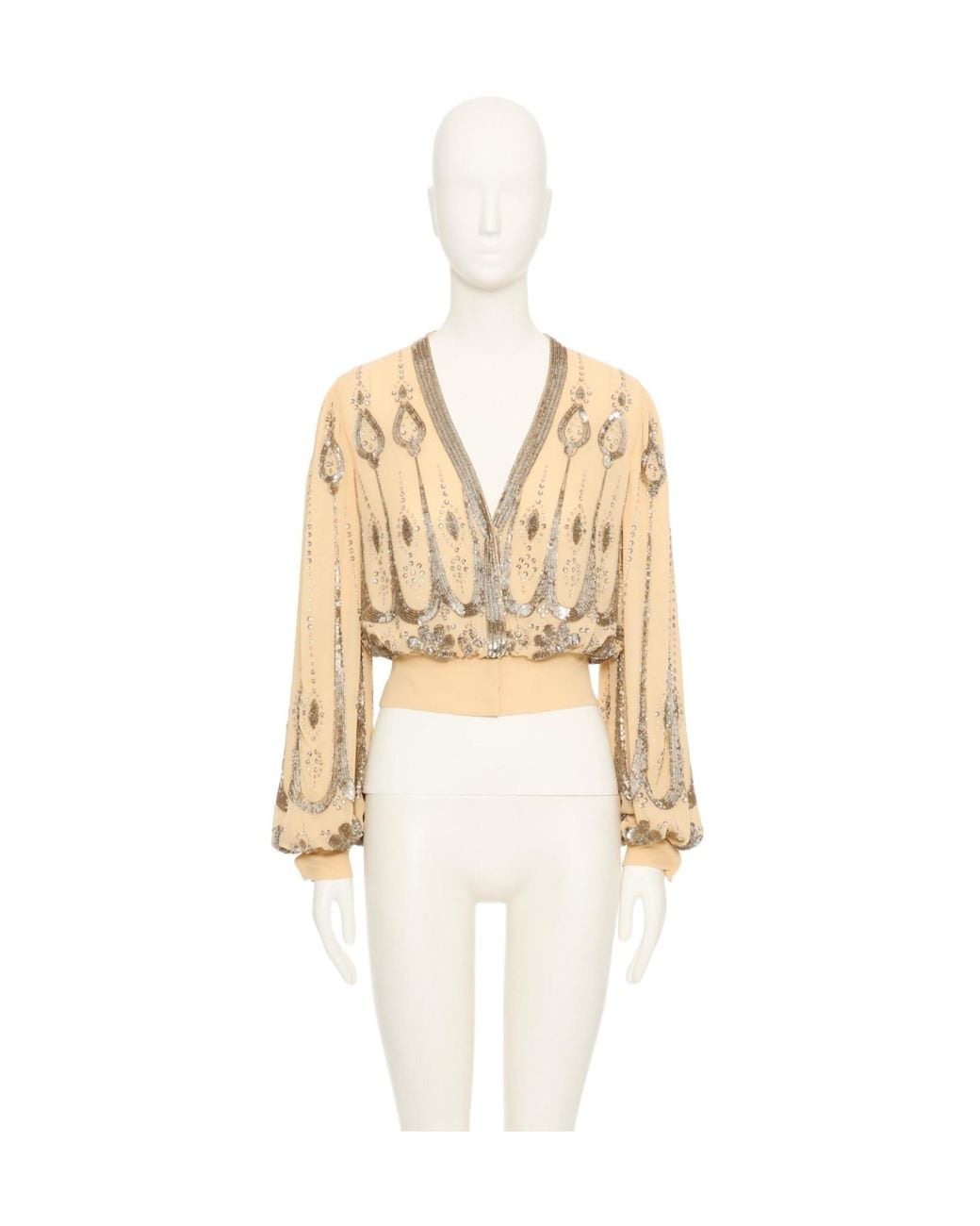 Valentino Metallic Long-Sleeved Tops