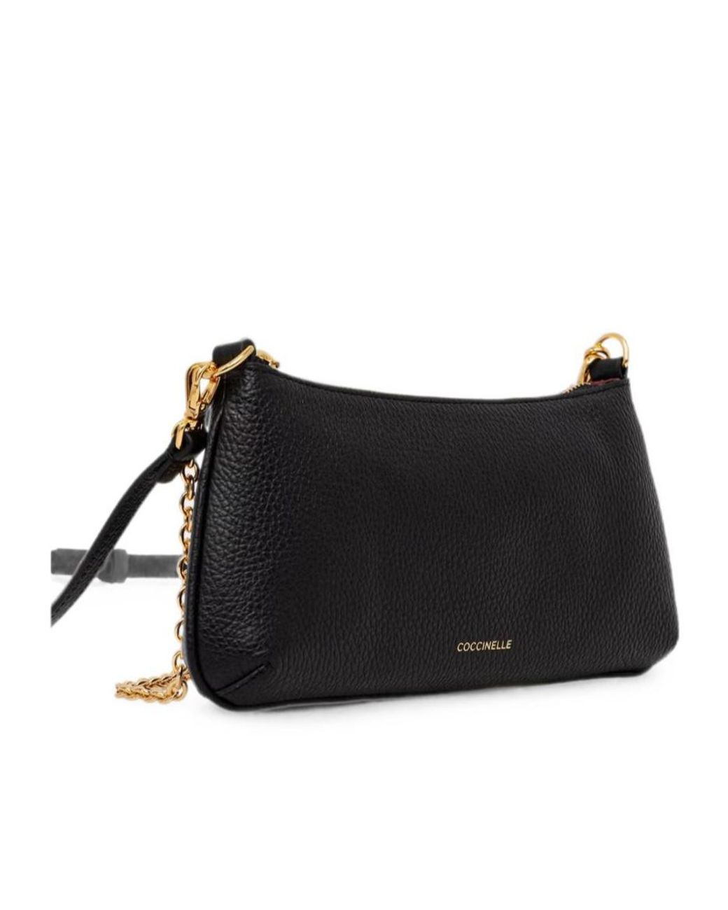 Coccinelle Black C-Me Chain Mini Crossbody Bag