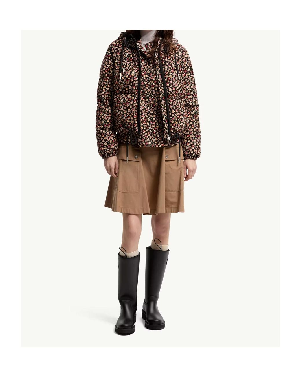 Moncler Brown Becfigue Hooded Down Jacket