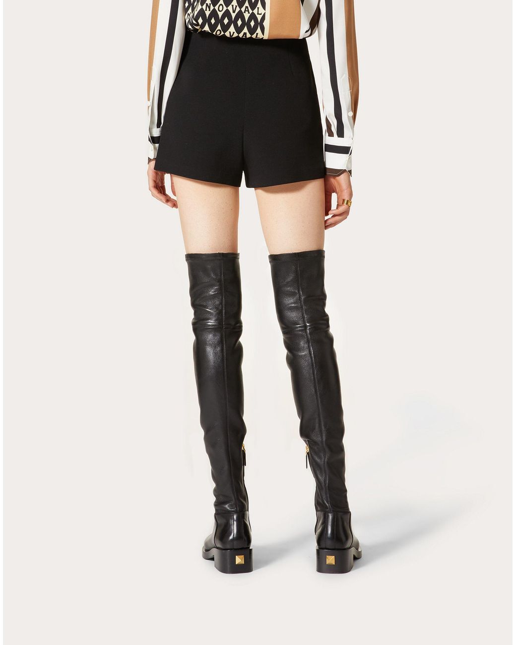 Valentino Black High-Waist Shorts