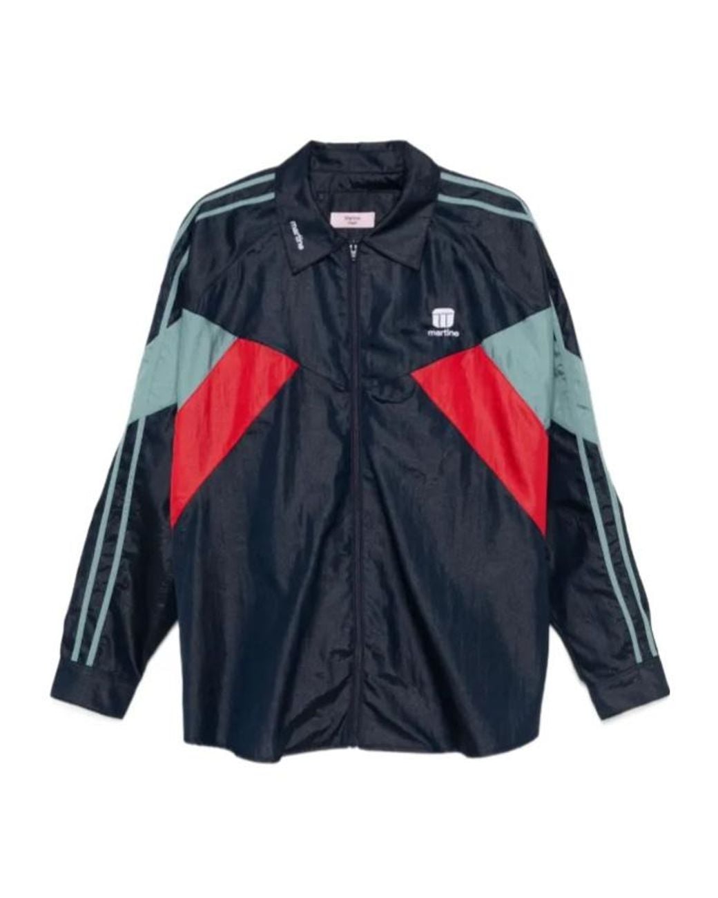 Martine Rose Blue Shirt-Style Track Jacket