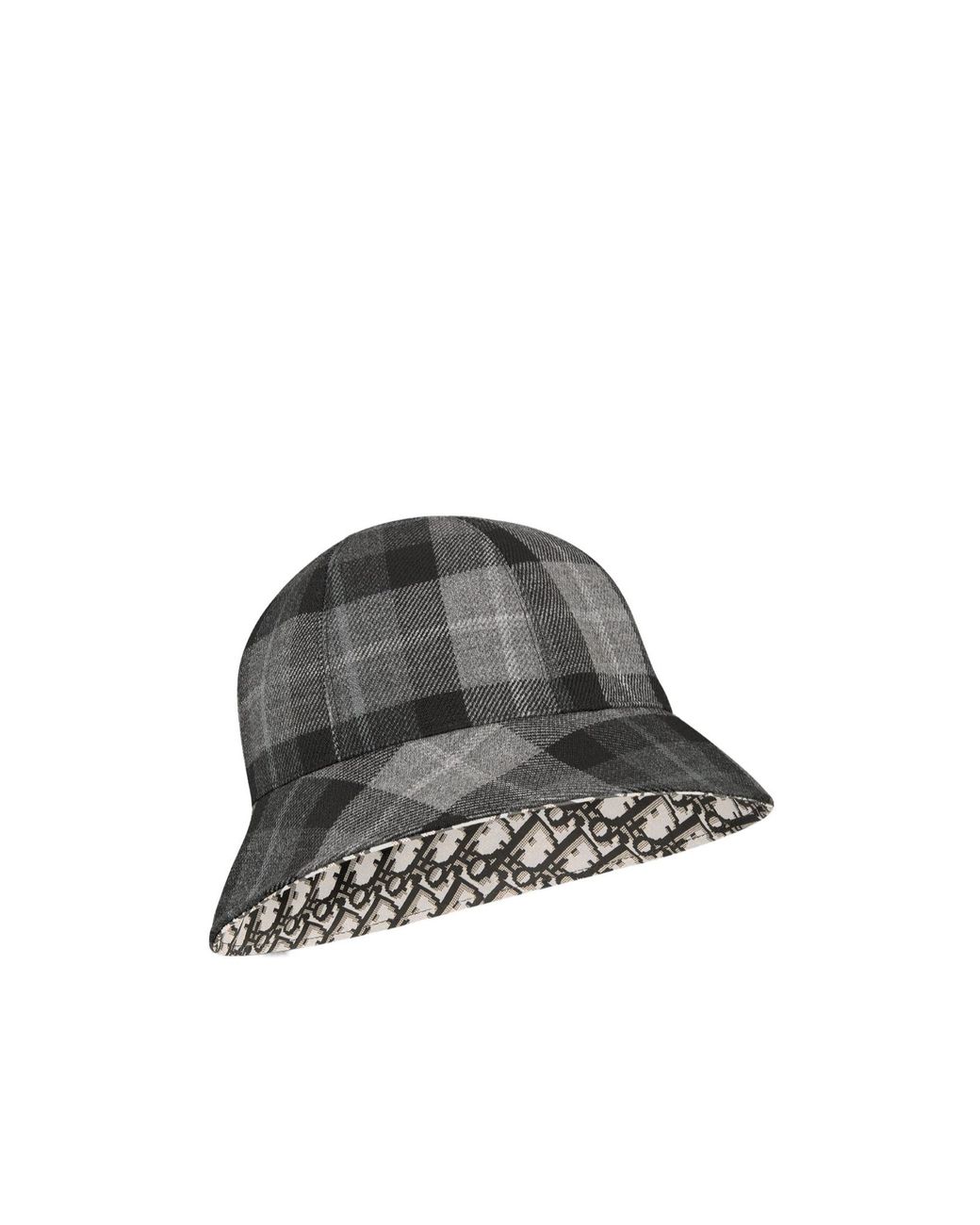 Dior Multicolor D-Tulipe Check'N' Large-Brim Reversible Cloche
