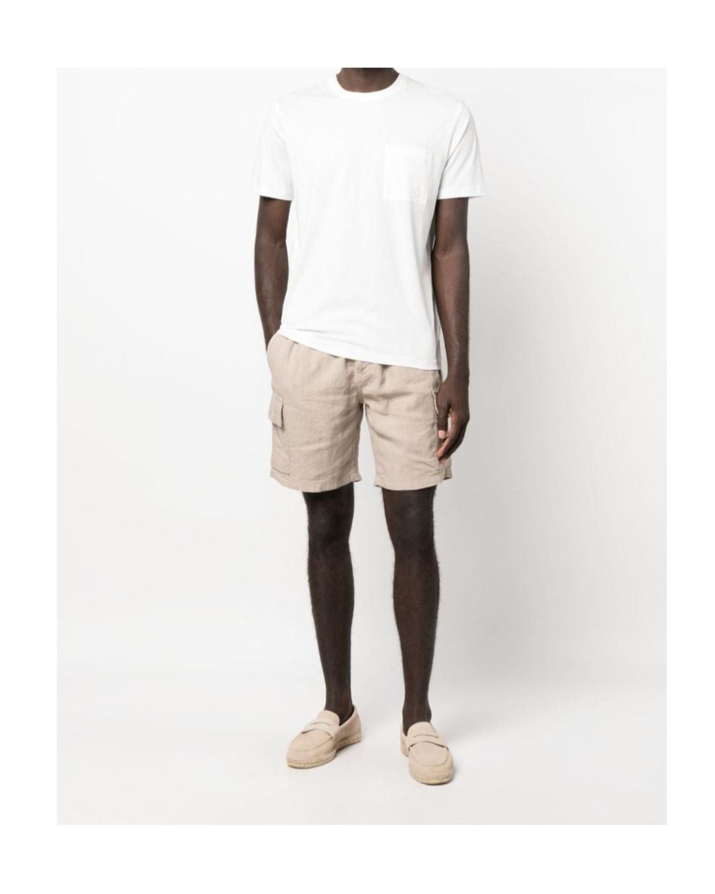 Vilebrequin Natural Elasticated Waistband Cargo Shorts for men