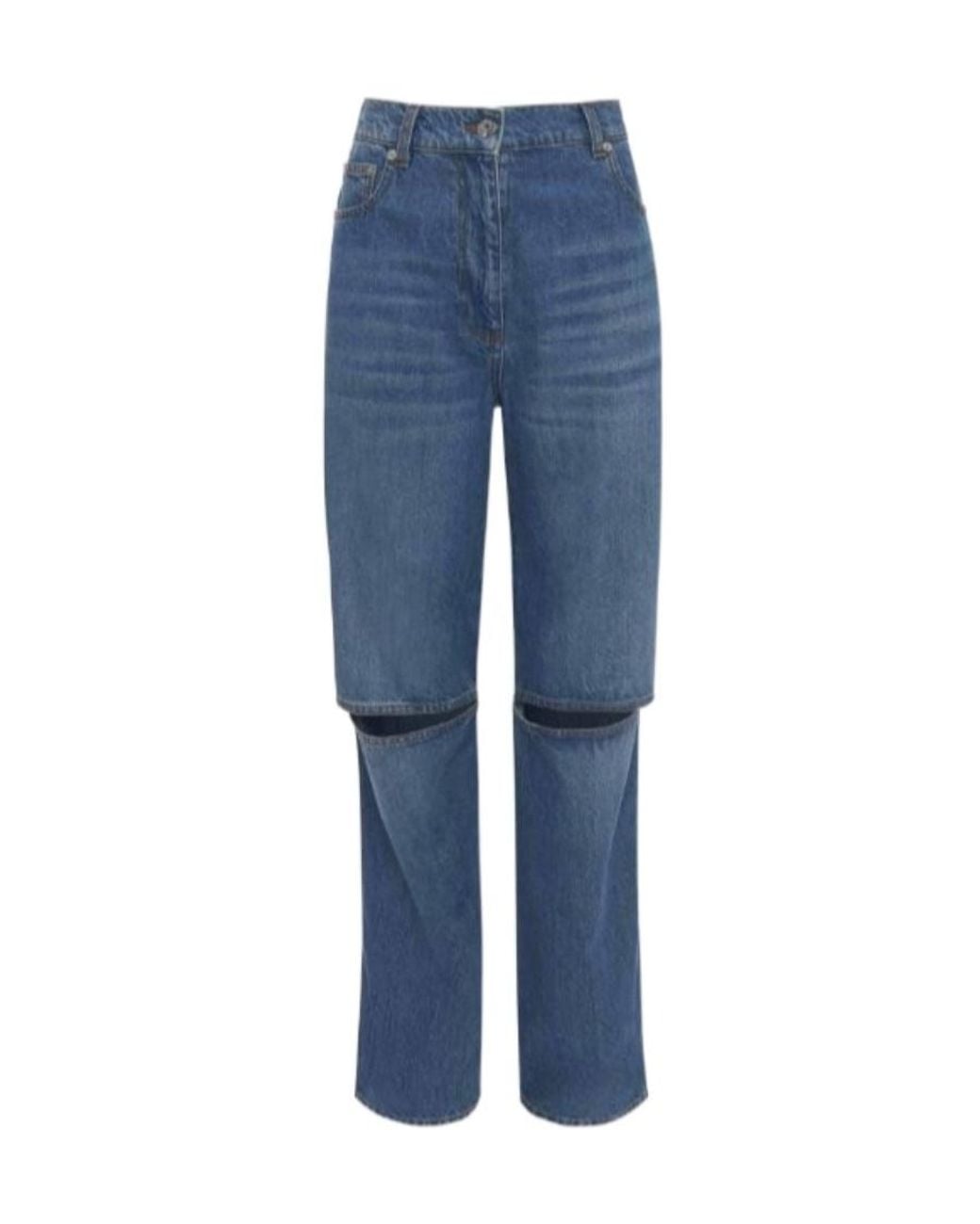 J.W. Anderson Blue Jw Anderson Cut-Out Knee Bootcut Jeans