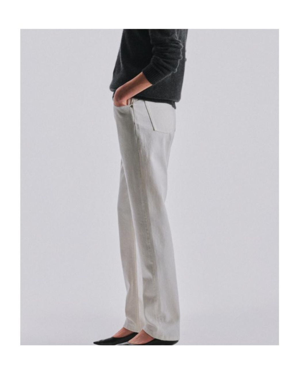 The Row White Straight-Leg Jeans