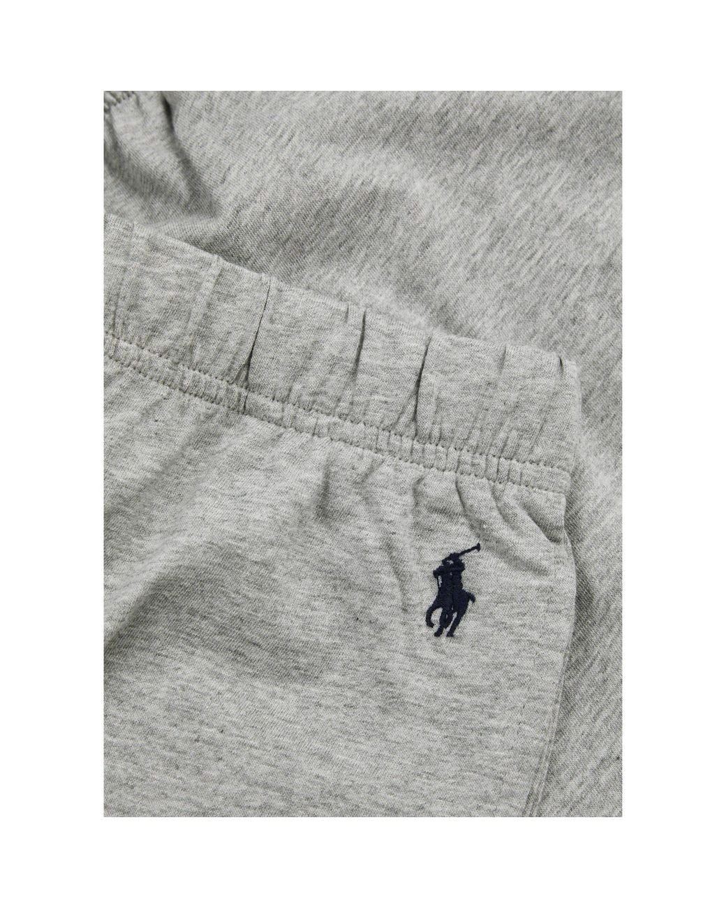 Polo Ralph Lauren Gray Drawstring-Knit Shorts for men