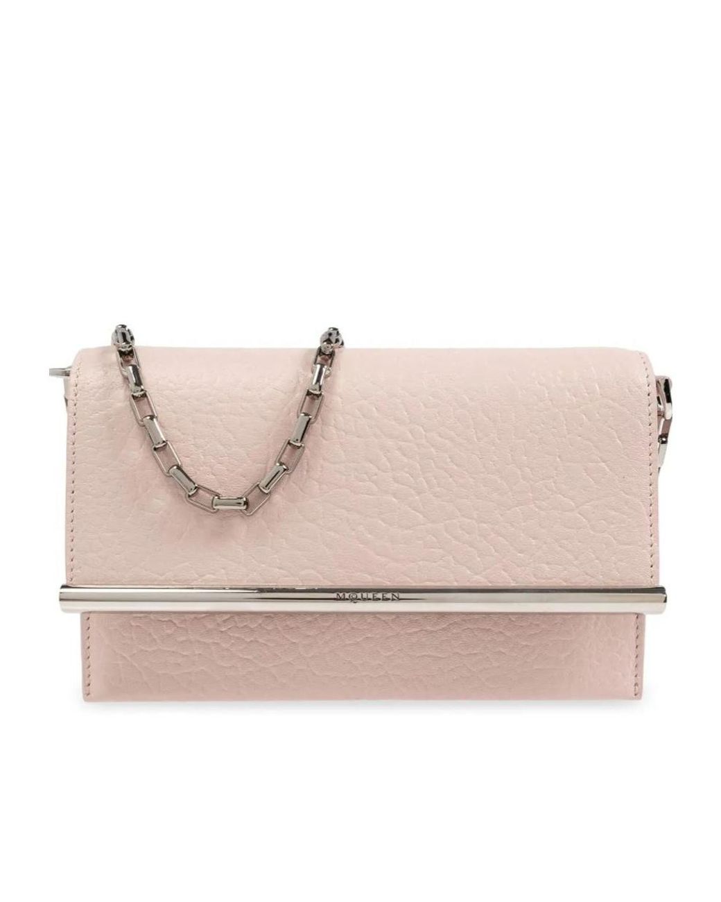 McQueen Pink Cross-Bar Mini Crossbody Bag