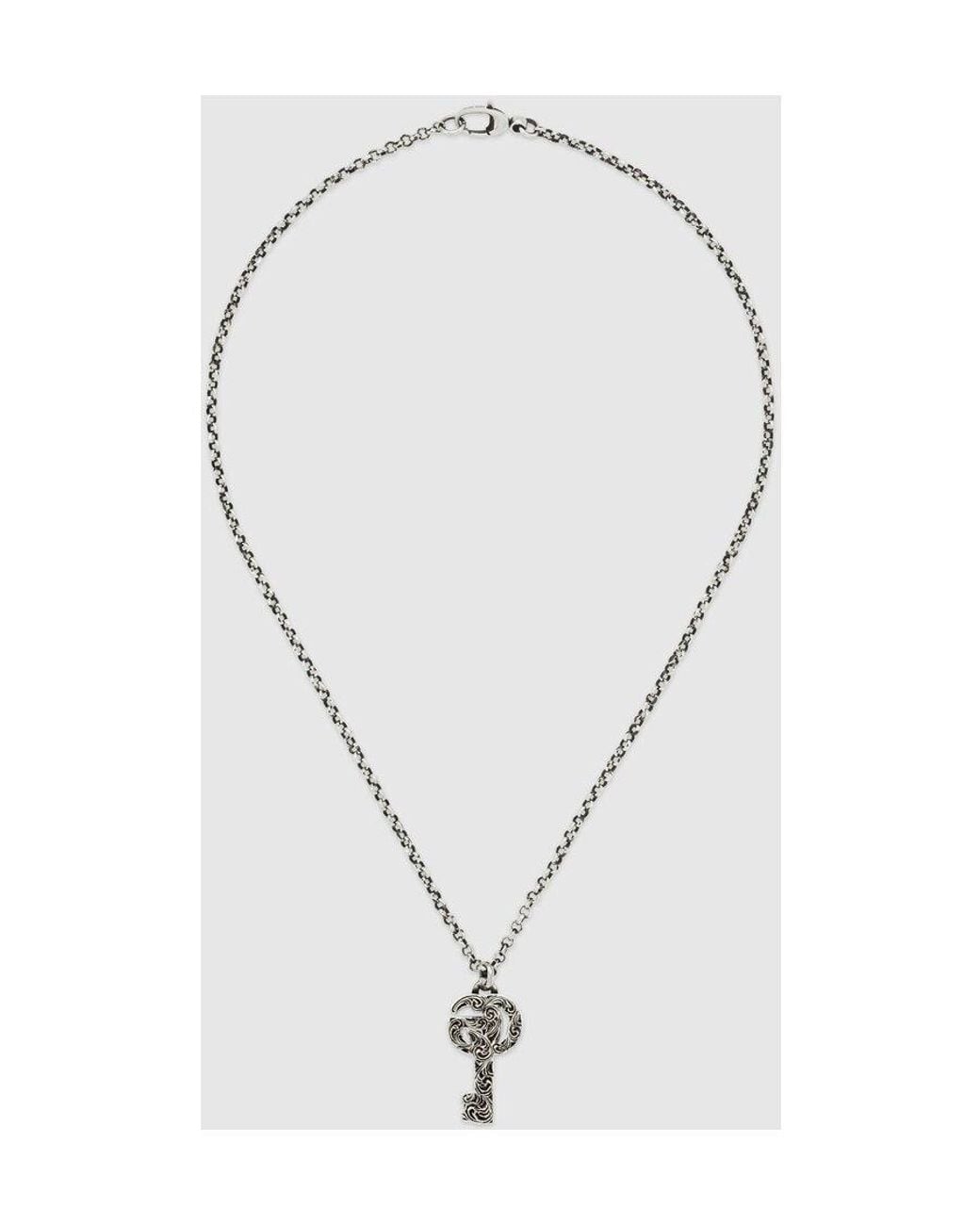 Gucci Metallic Gg Marmont Key Pendant Necklace for men