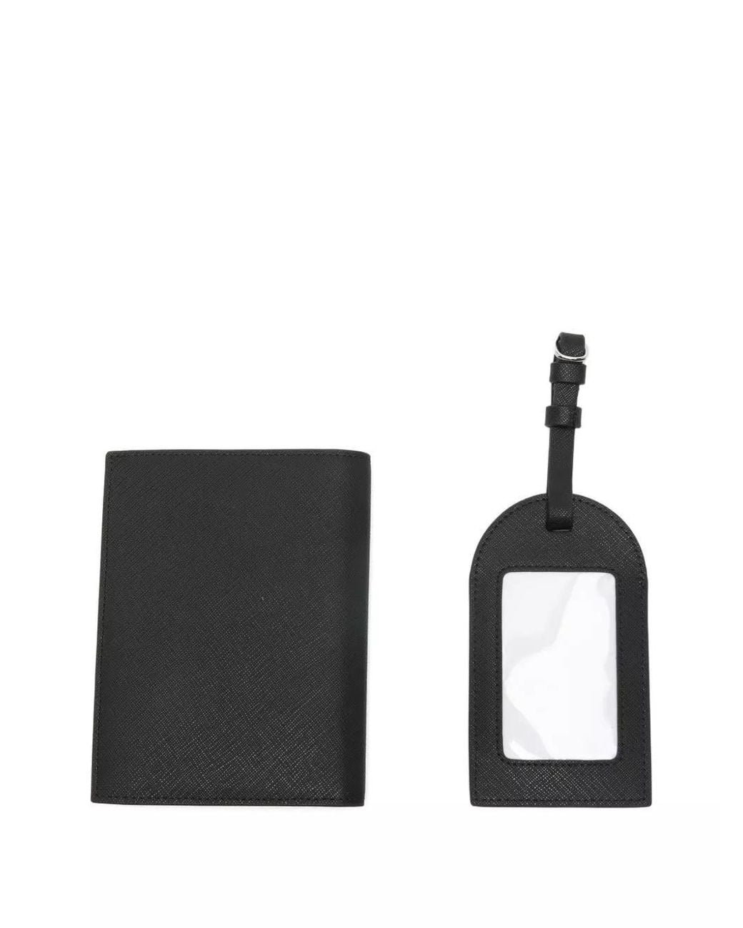 Emporio Armani Black Logo Travel Passport Holder for men