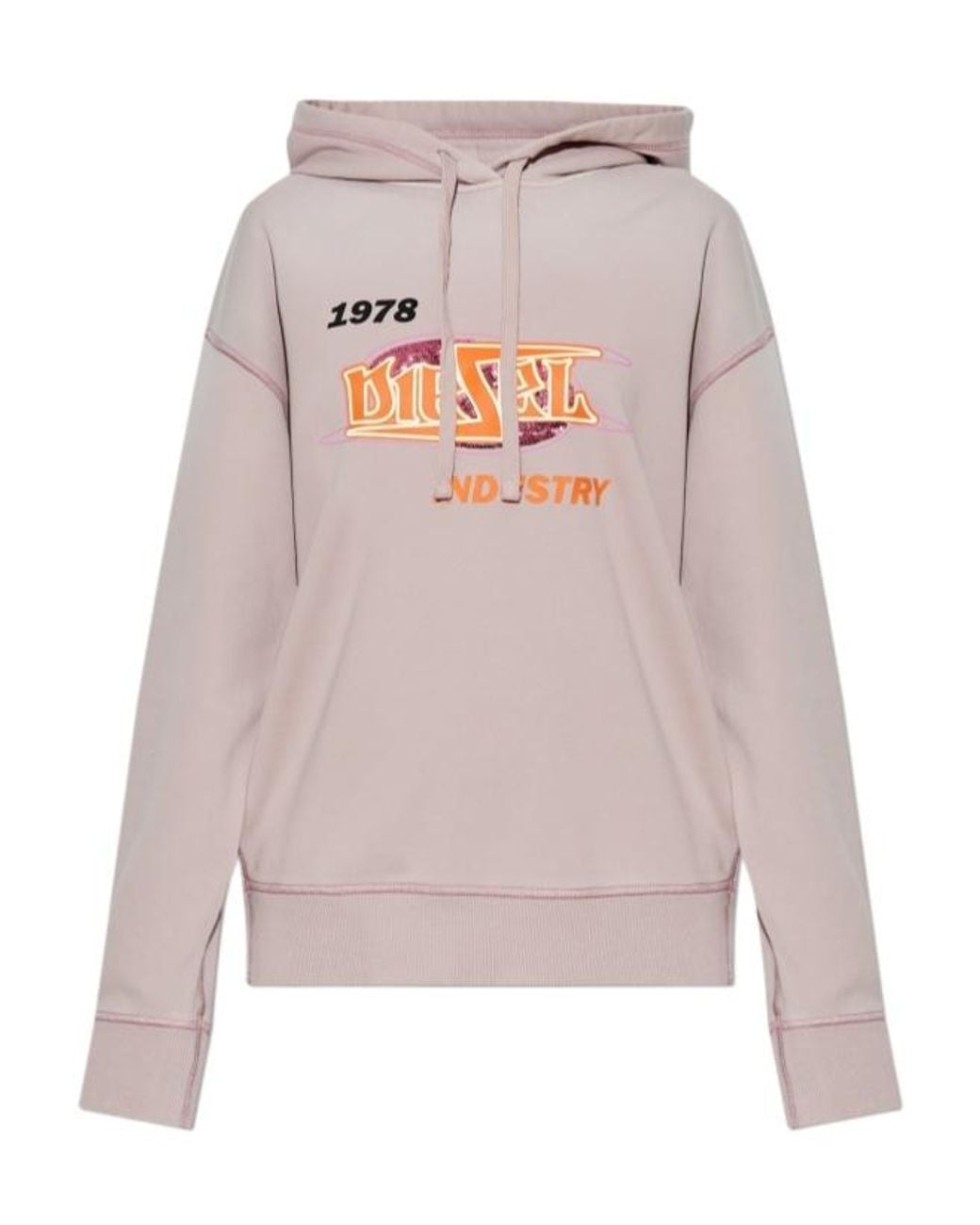 DIESEL Pink F-Buxt-Hood-P2 Drawstring Hoodie