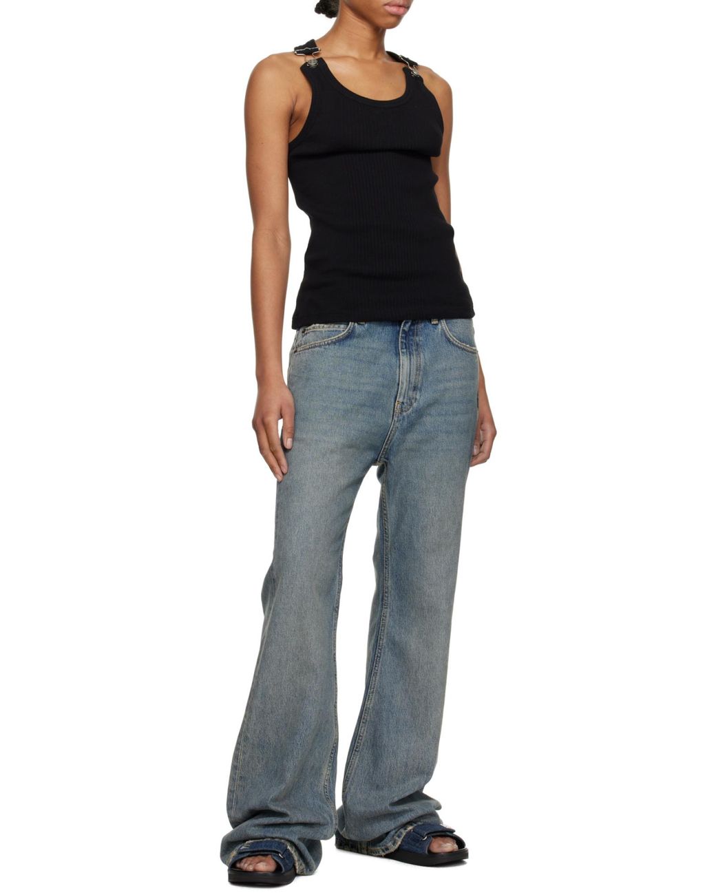 Givenchy Blue Logo Detailed Strap Sandals