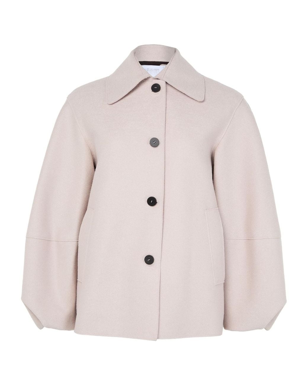 Harris Wharf London Natural Puff-Sleeved Jacket