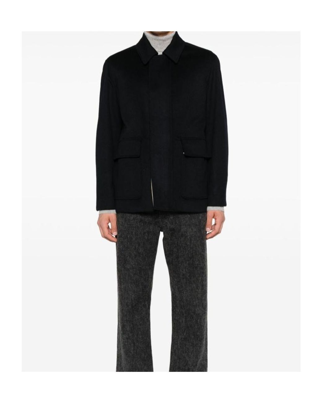 Lardini Blue Long Sleeved Shirt Jacket for men