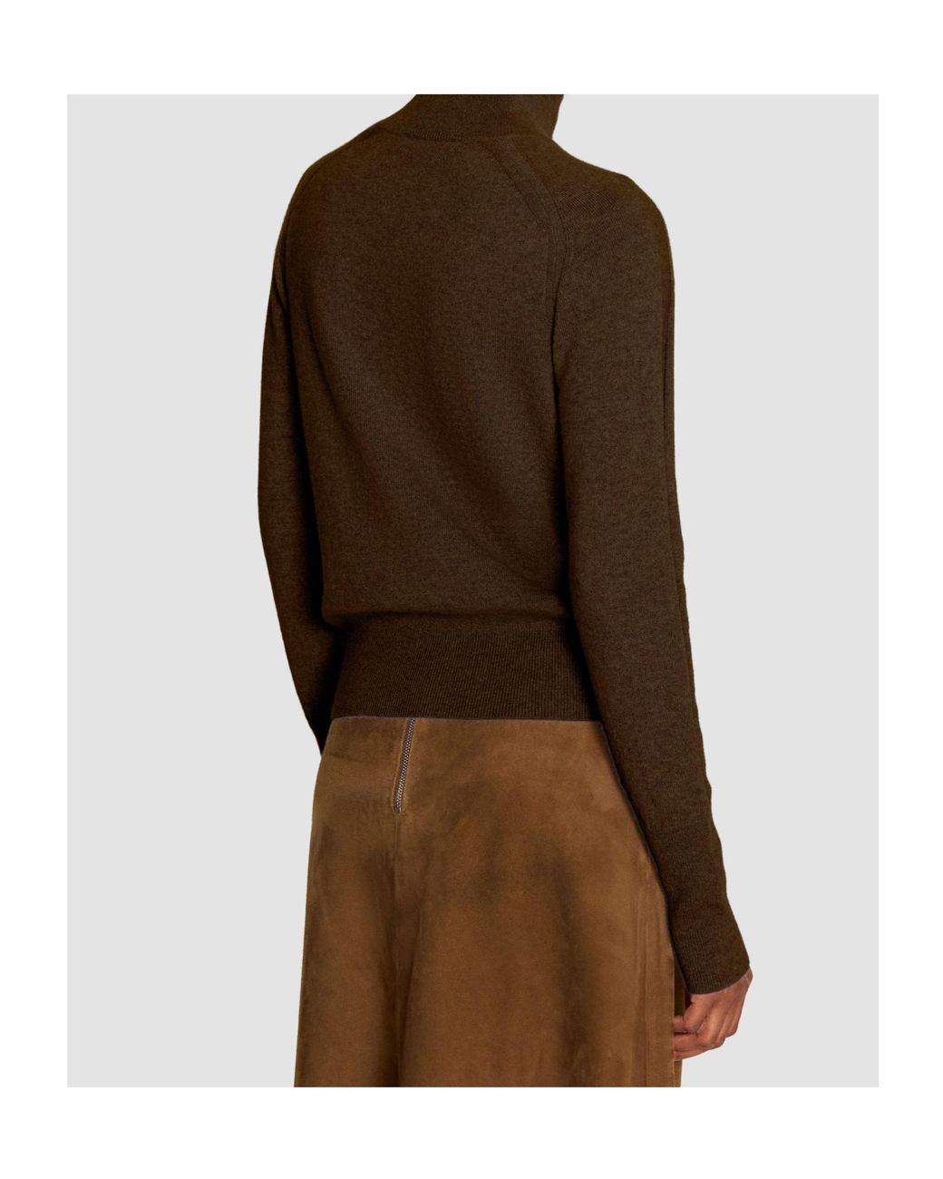 Joseph Brown Turtle-Neck Cashmere Sweater