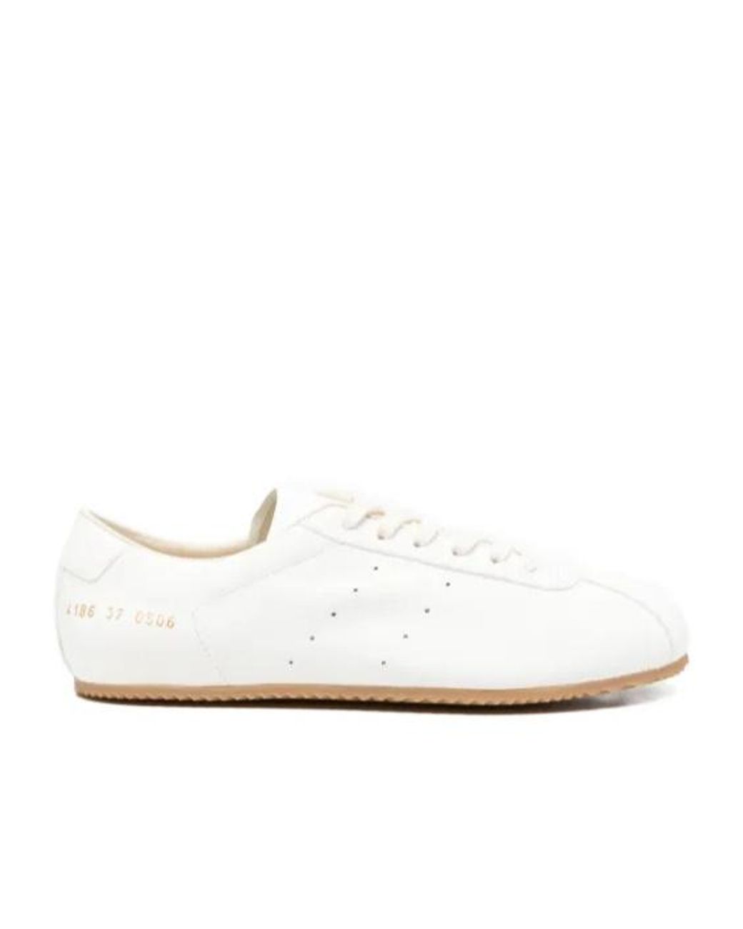 Common Projects White Driving Perforated Lace-Up Sneakers