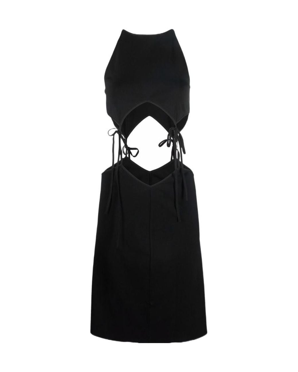 Bottega Veneta Black Cut-Out Detailed Mini Dress