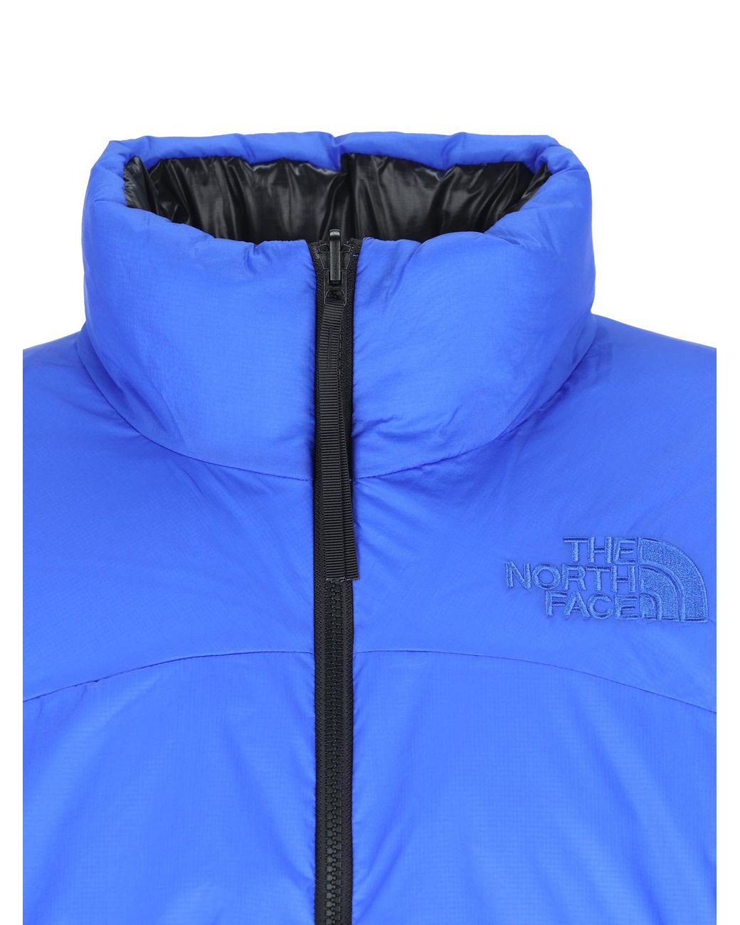 The North Face Blue Reversible Stand-Collar Down Jacket for men