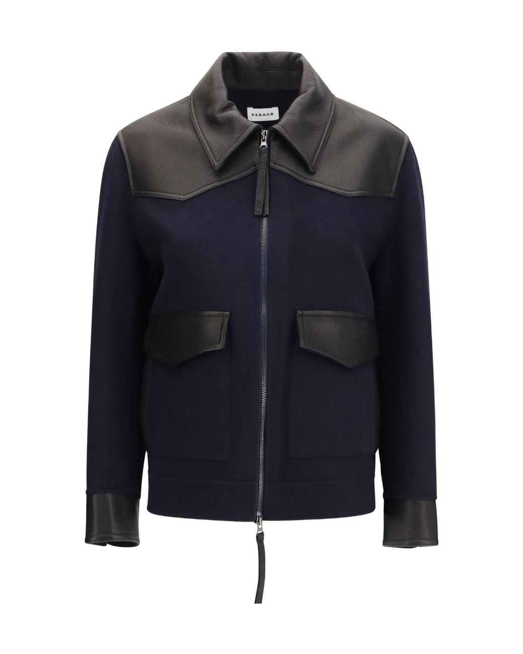 P.A.R.O.S.H. Blue Zip-Up Long Sleeve Jacket