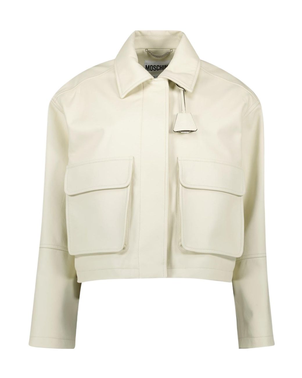 Moschino White Boxy Pocket Jacket