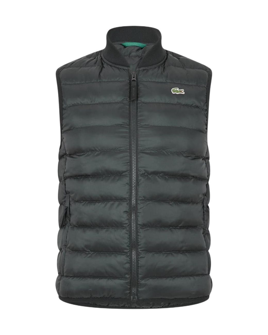 Lacoste Gray Quilted Gilet for men