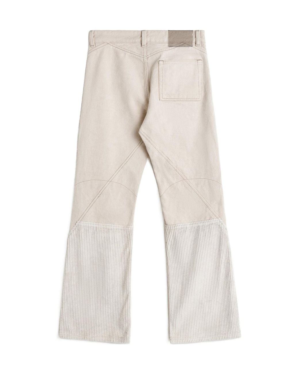 Our Legacy White Moto-Cut Flared Jeans