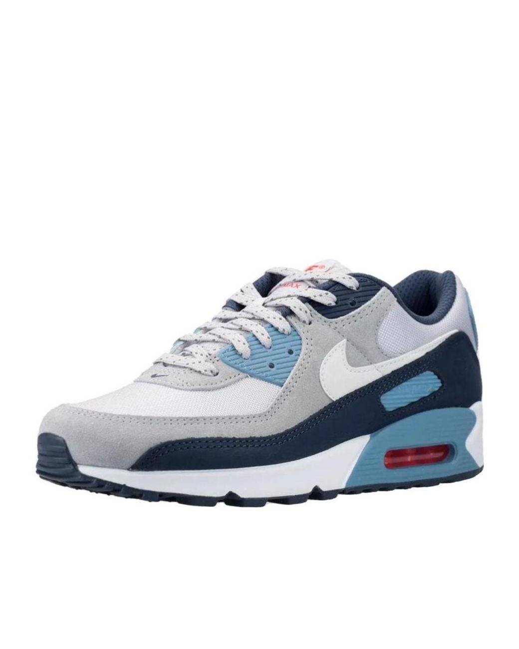 Nike Blue Air Max 90 Low-Top Lace-Up Sneakers for men