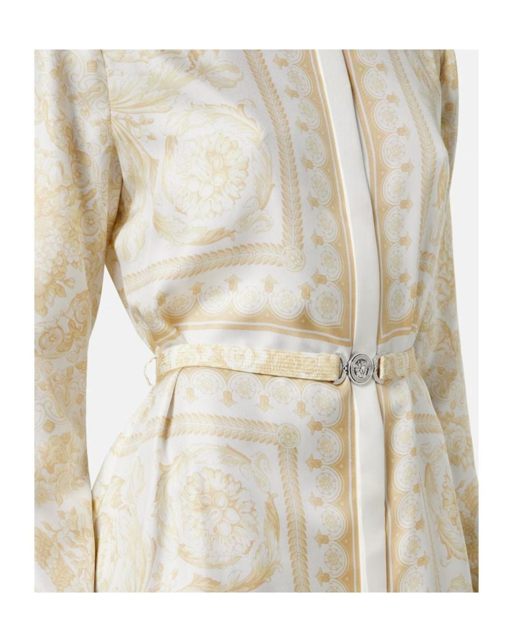 Versace Natural Belt Print Dress
