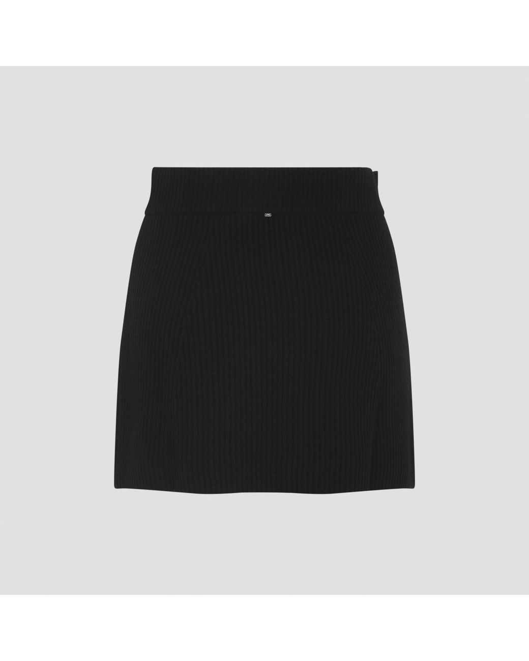 Sportmax Black Refolo Knitted Mini Skirt