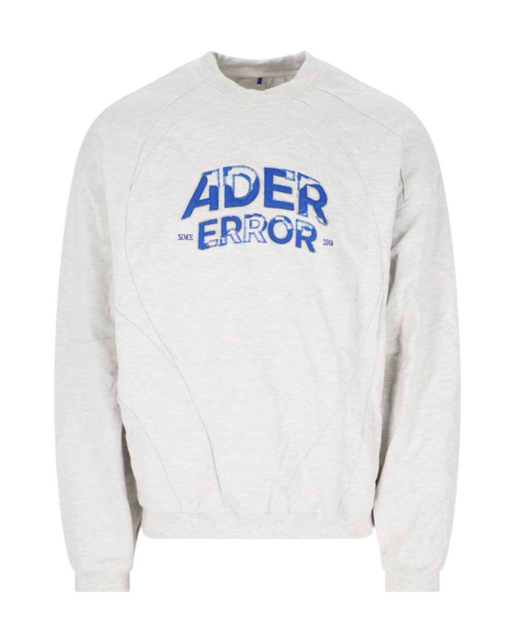 Adererror Gray Logo Round-Necked Sweater for men