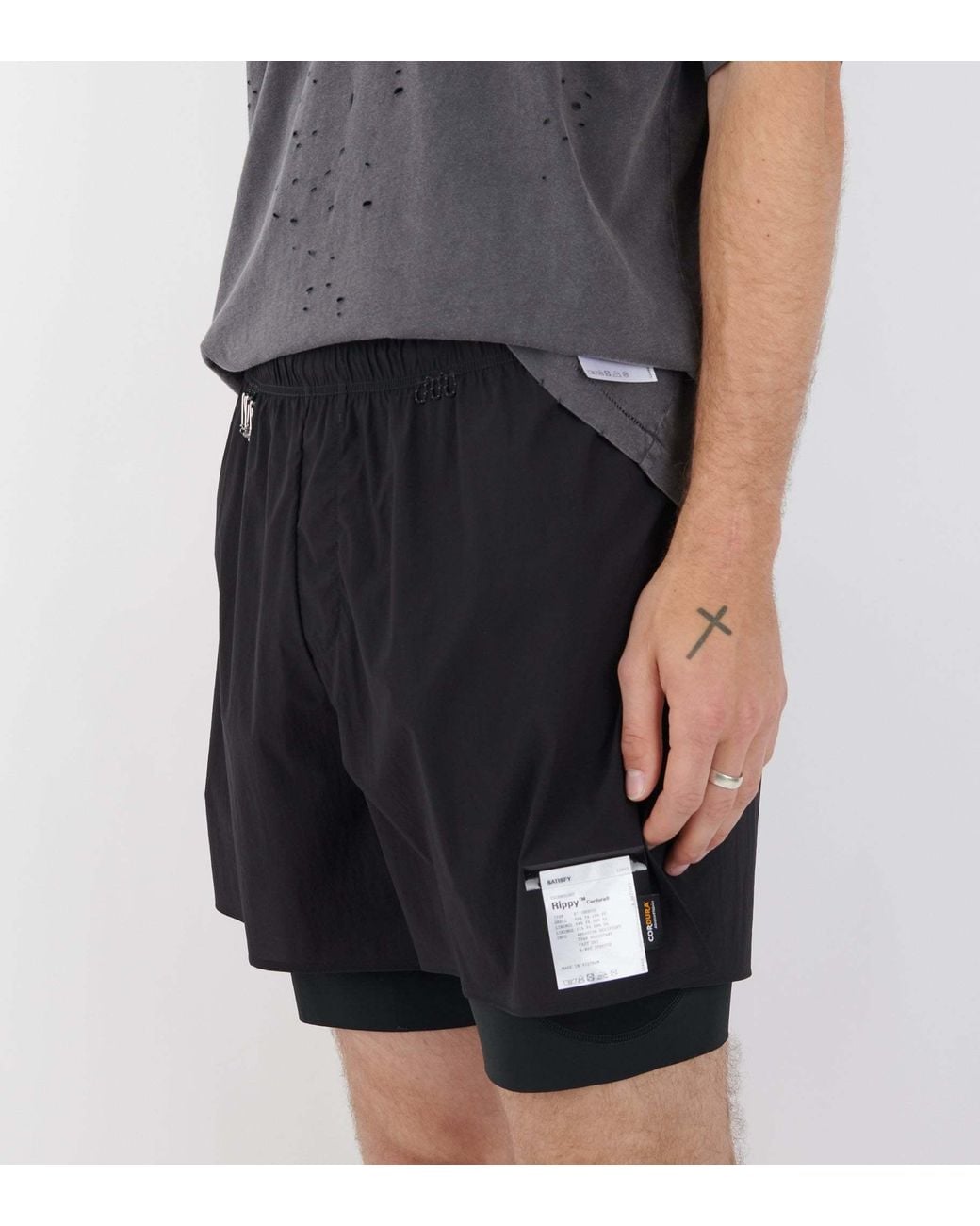 Satisfy Black Quick-Drying Shorts for men