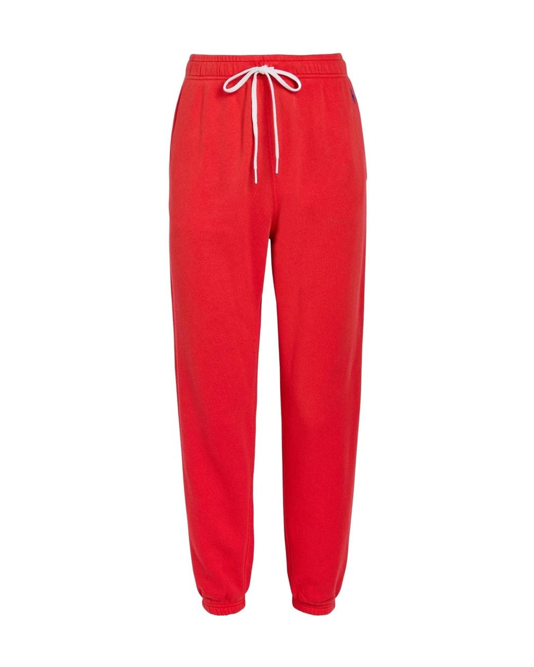 Polo Ralph Lauren Red Cotton Cropped Relaxed-Fit Joggers