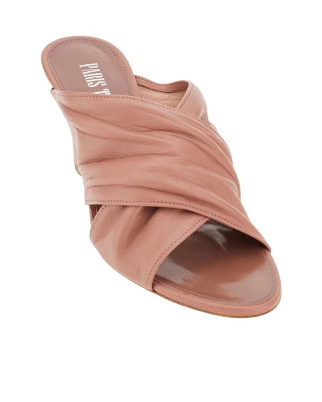 Paris Texas Pink Maria Ruched Mules